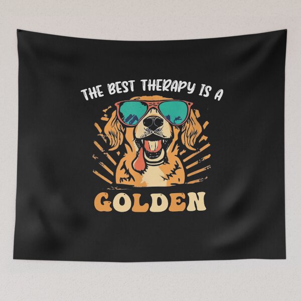 Item preview, Groovy The Best Therapy Is A Golden Retriever Dog designed and sold by Pitchou07.