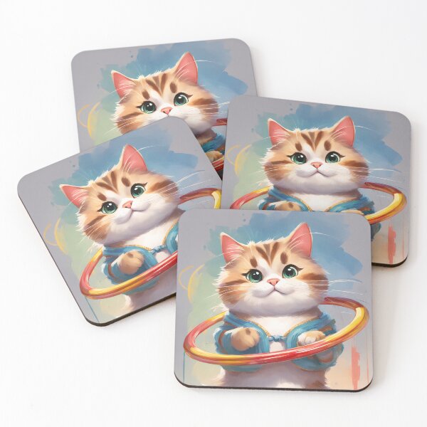 Item preview, Cute Cat Hulla Hooping designed and sold by puravidavisions.