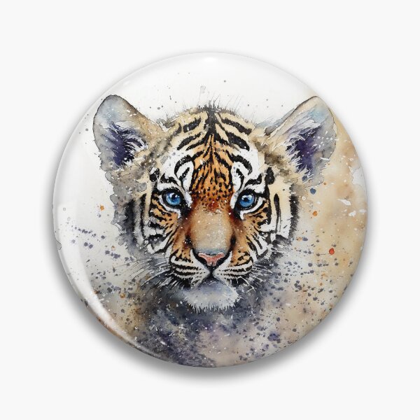 Item preview, Tiger cub - watercolor painting designed and sold by Kostart.