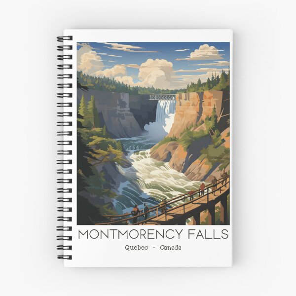 Item preview, A Vintage Travel Illustration of Montmorency Falls - Quebec - Canada  designed and sold by GoodOldVintage.