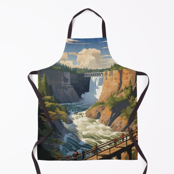 Item preview, A Vintage Travel Illustration of Montmorency Falls - Quebec - Canada designed and sold by GoodOldVintage.