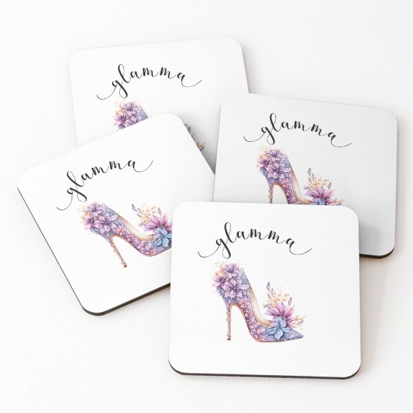 Item preview, Glamma Gemstones and Flowers Stiletto Watercolor Art designed and sold by adriana-holmes.