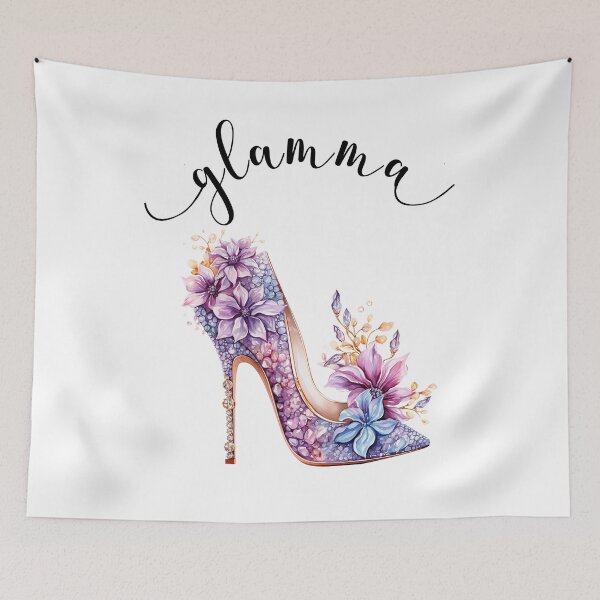 Item preview, Glamma Gemstones and Flowers Stiletto Watercolor Art designed and sold by adriana-holmes.