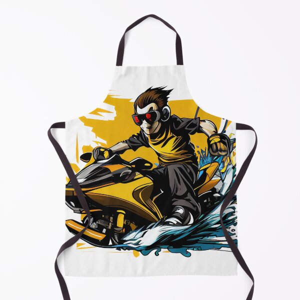 Item preview, Cool cartoon monkey on jetski designed and sold by Lobory.
