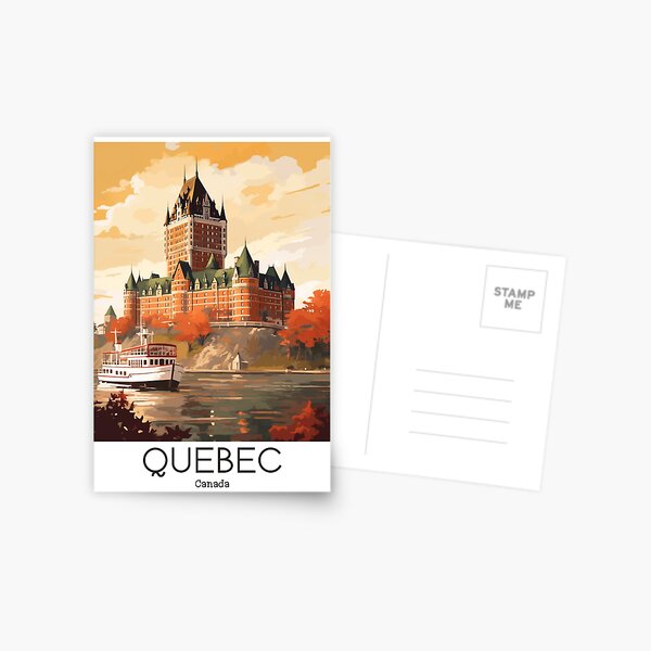 Item preview, A Vintage Travel Illustration of Quebec - Canada  designed and sold by GoodOldVintage.