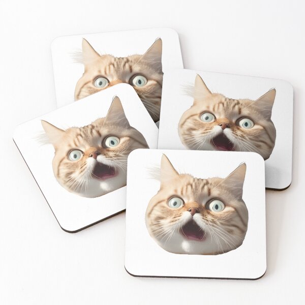 Item preview, Shocked face Cat  designed and sold by ratchawoot.