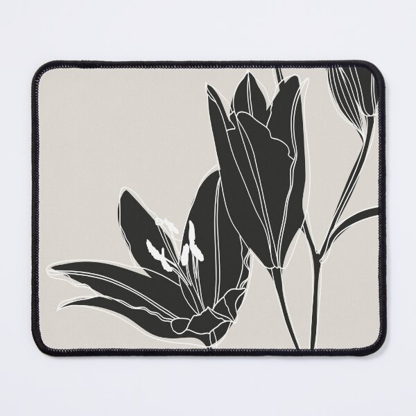 Item preview, Black lilies line art designed and sold by blursbyai.