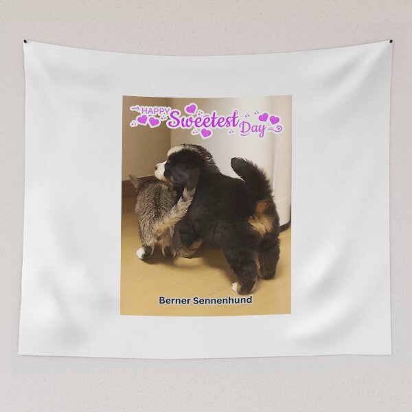 Item preview, Sweetest Day Bernese Mountain Dog Berner Sennenhund PUPPY & KITTEN designed and sold by Everyday365.