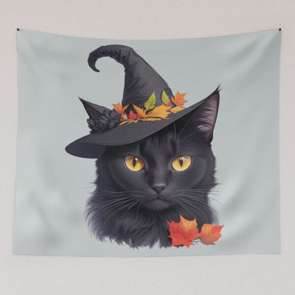 Item preview, Witchy Whiskers: Vector Art Black Cat | Spooky Black Cat-Halloween 2023 designed and sold by Badowolf.