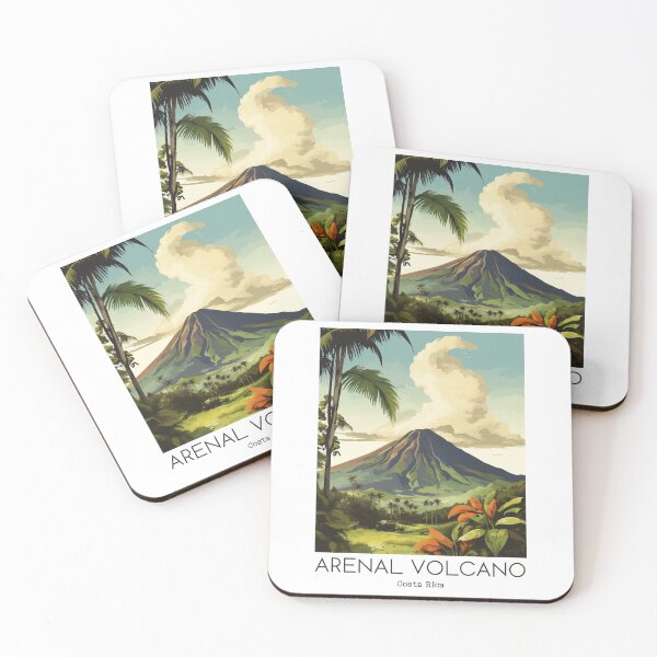 Item preview, A Vintage Travel Illustration of Arenal Volcano - Costa Rica  designed and sold by GoodOldVintage.