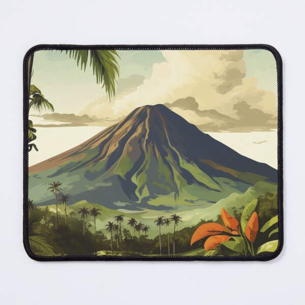 Item preview, A Vintage Travel Illustration of Arenal Volcano - Costa Rica  designed and sold by GoodOldVintage.