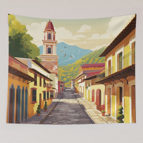 Item preview, A Vintage Travel Illustration of Antigua - Guatemala  designed and sold by GoodOldVintage.