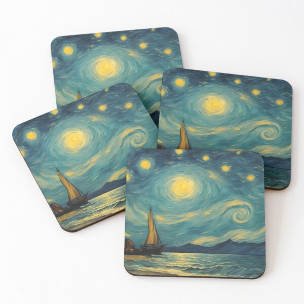 Item preview, Van Gogh sea under starry sky designed and sold by MartialArtisan.