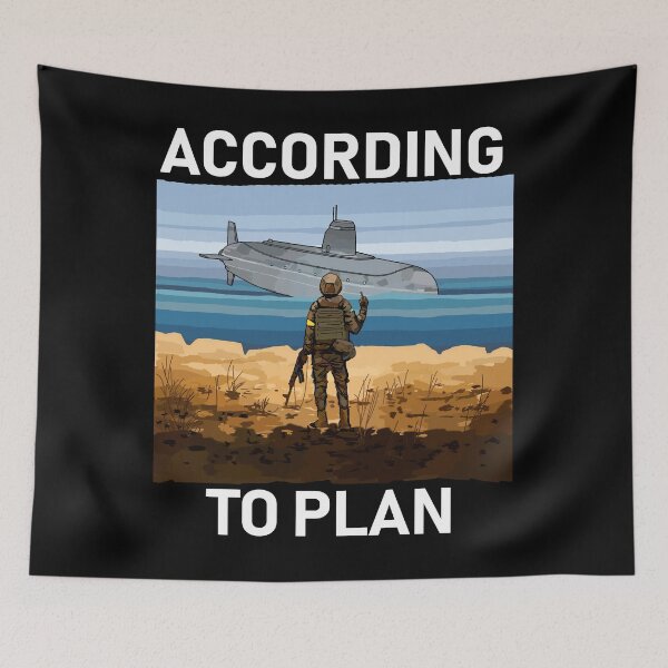 Item preview, Possible Ukrainian Postage Stamp 2023 - Submarine - According To Plan designed and sold by Aide.