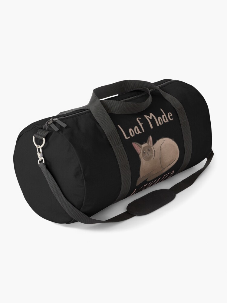 Thumbnail 1 of 3, Duffle Bag, Loaf Mode Activated - Chocolate Burmese Cat - Gifts for Cat Lovers designed and sold by FelineEmporium.