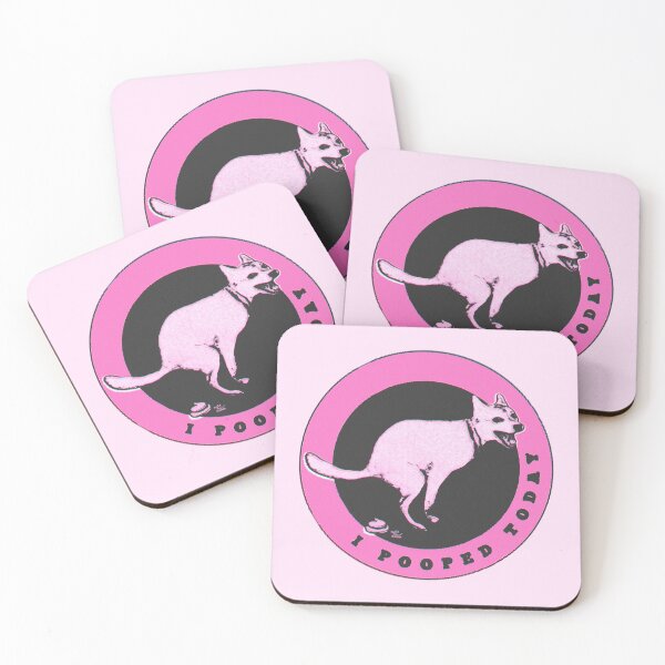 Item preview, I Pooped Today Pink Pooping Dog designed and sold by RollmcSroll.