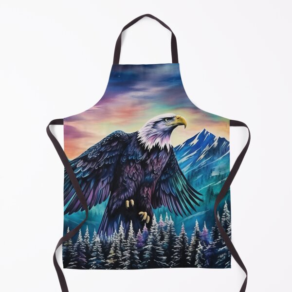 Item preview, Eagle Northern Light Aurora Borealis Scenery Mountains Rivers Trees designed and sold by NLTees.