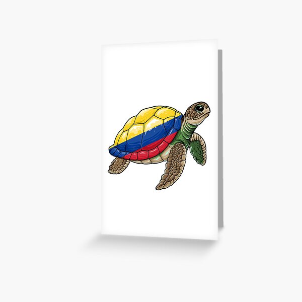 Abstract neon paint splash art turtle animal