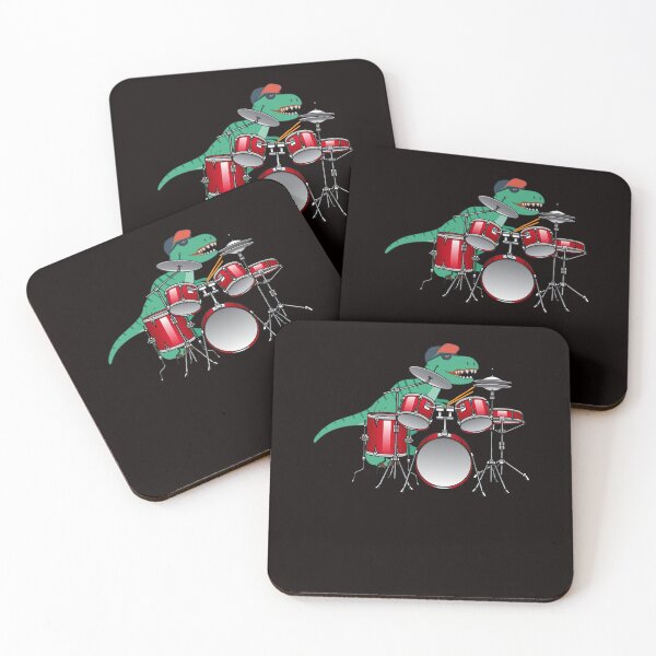 Item preview, Rock And Roll Great Dinosaurs Drums Music Playing T rex designed and sold by TYLERSHERRA.