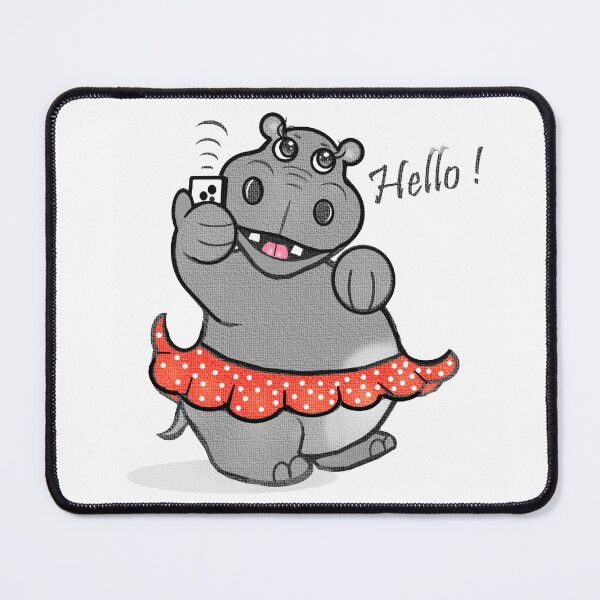 Item preview, Cute Hippo is talking on the phone  designed and sold by Shirley cute art .