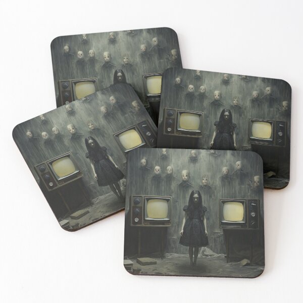 Item preview, Vintage Surreal Macabre Art about the TV Girl designed and sold by WartonnoArt.