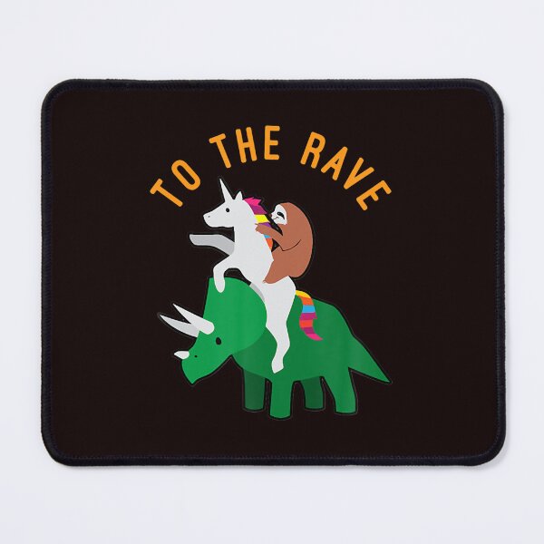 Item preview, Chibi Art Funny Unicorn Sloth Riding Dinosaur To The Rave designed and sold by TYLERSHERRA.