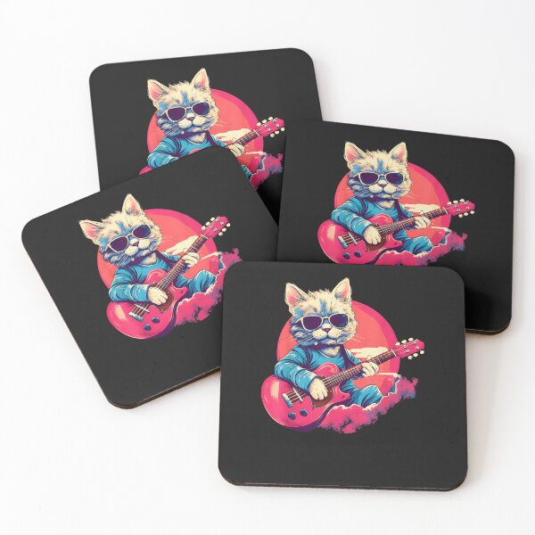 Item preview, Adorable Cat Guitarist Cat Playing Guitar T-Shirt designed and sold by ParkerGonzales.