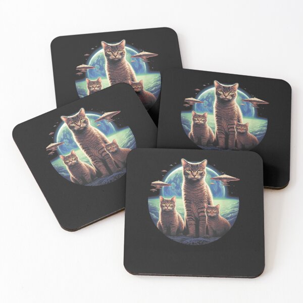 Item preview, Alien Cat and Spaceships T-Shirt designed and sold by ParkerGonzales.