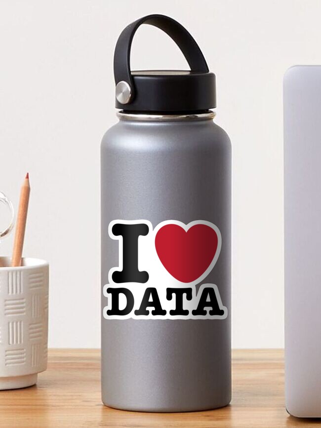 Thumbnail 1 of 3, Sticker, I Heart Data designed and sold by teesaurus.