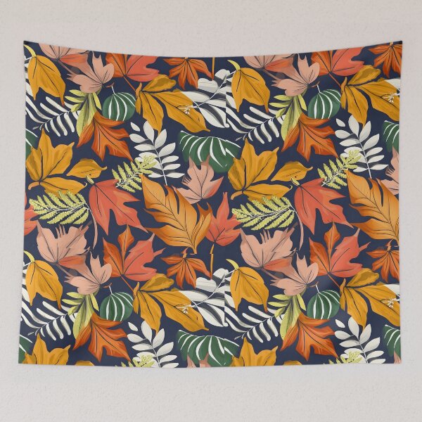 Item preview, seamless pattern autumn leaves designed and sold by deviatepolo.
