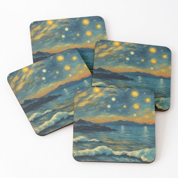 Item preview, Van Gogh sea under starry sky designed and sold by MartialArtisan.
