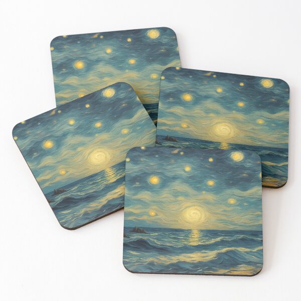 Item preview, Van Gogh sea under starry sky designed and sold by MartialArtisan.