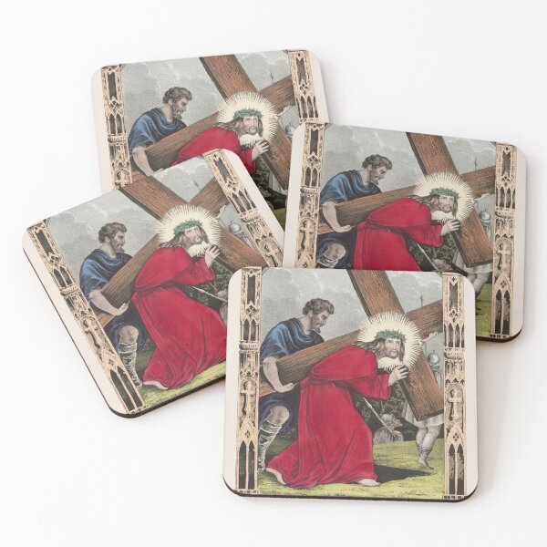 Item preview, STK501529A-Simon of Cyrene helps Jesus to carry his cross. designed and sold by StocktrekImages.