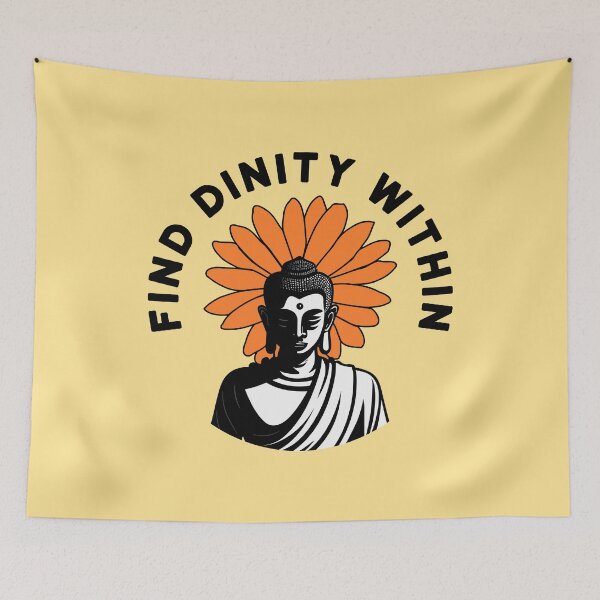 Item preview, Find Divinity Within, Buddha Graphic designed and sold by PrithviApparels.