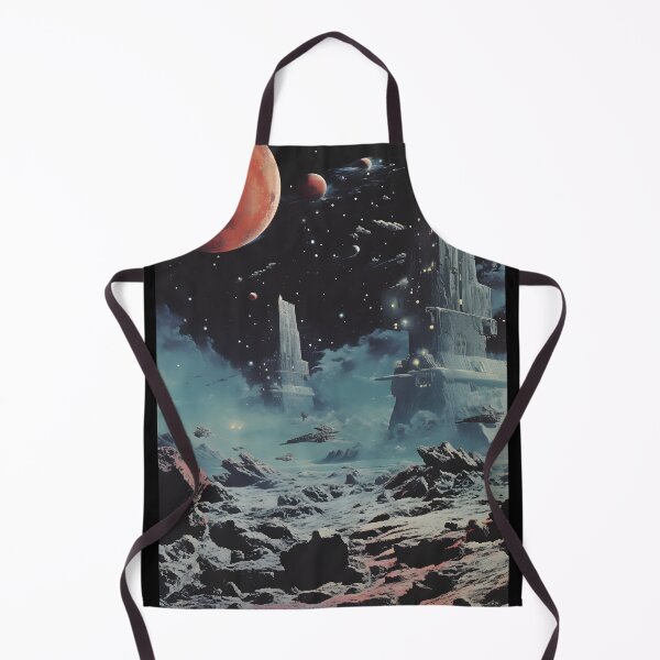 Item preview, Extraterrestrial Landscape of Alien Buildings, Planets and Shining Stars designed and sold by Je-we.