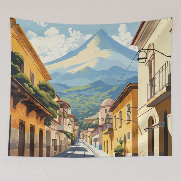 Item preview, A Vintage Travel Illustration of Antigua - Guatemala  designed and sold by GoodOldVintage.