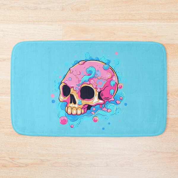 Item preview, Colorful Bubblegum Skull Lollipop Pink and Blue Sweets Juicy Spooky Halloween designed and sold by BubbleBone.