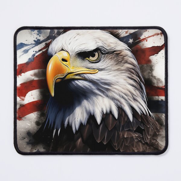 Item preview, Patriotic American flag print Bald Eagle print designed and sold by dcrc.