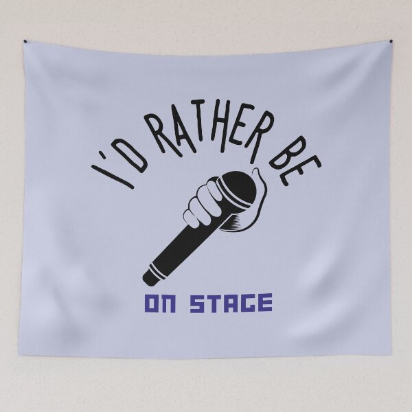Item preview, I´d rather be on music stage, microphone. designed and sold by LindaLG.