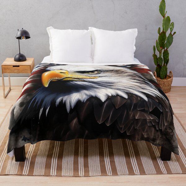 Item preview, Patriotic American flag print Bald Eagle print designed and sold by dcrc.