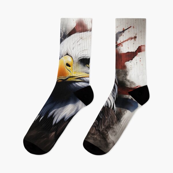 Item preview, Patriotic American flag print Bald Eagle print designed and sold by dcrc.