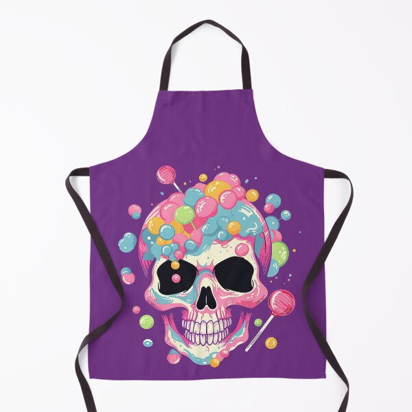 Item preview, Colorful Bubblegum Skull Lollipop Pink and Blue Sweets Juicy Spooky Halloween designed and sold by BubbleBone.