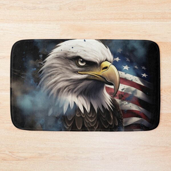 Item preview, Patriotic American flag print Bald Eagle print designed and sold by dcrc.