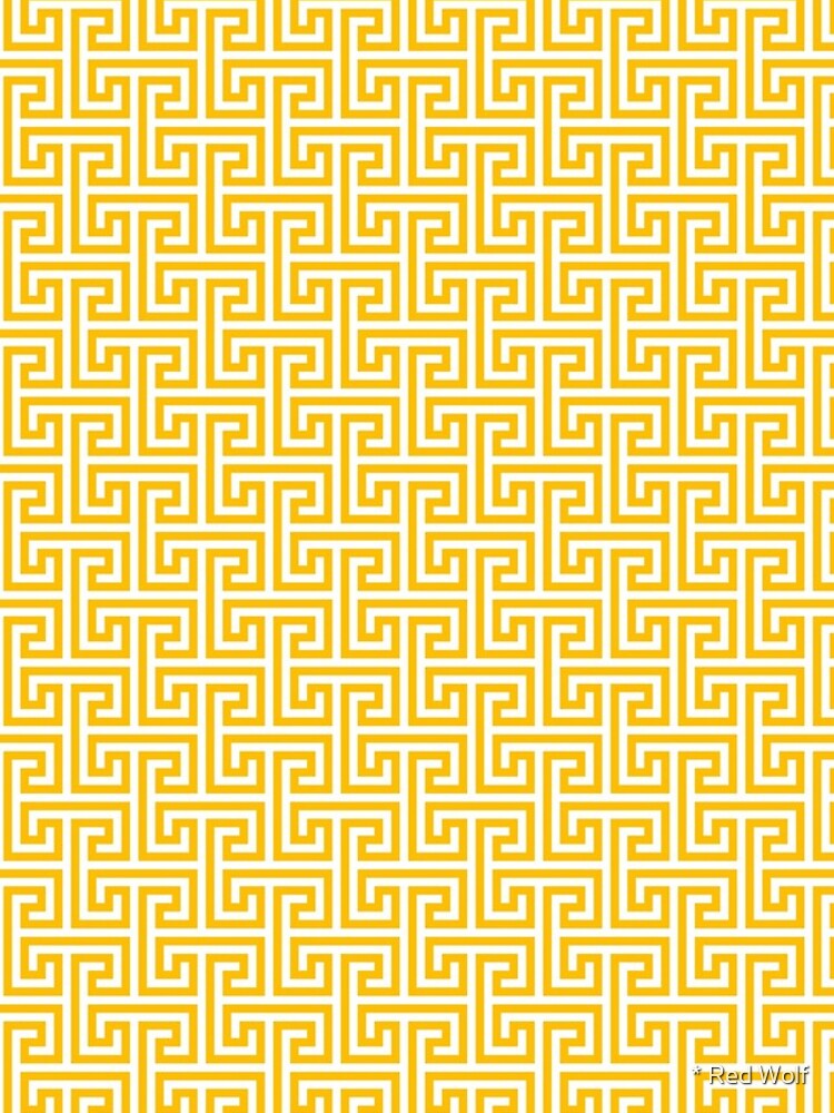 Thumbnail 4 of 4, iPhone Case, Geometric Pattern: Key Bridge Interlock Negative: Yellow designed and sold by redwolfoz.