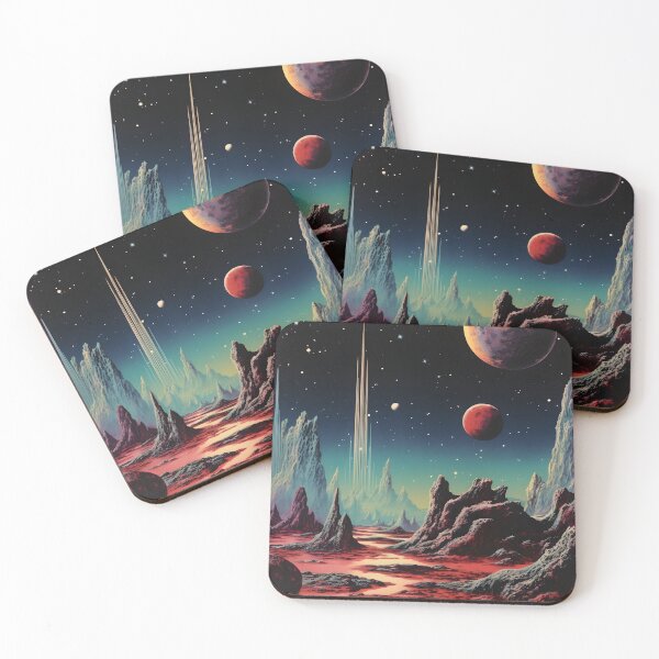Item preview, Extraterrestrial Landscape of Uncharted Planet Surface, Planets and Shining Stars designed and sold by Je-we.