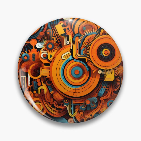 Item preview, “Elaborate Design of Orange Gears” designed and sold by Art-Vortex-fr.
