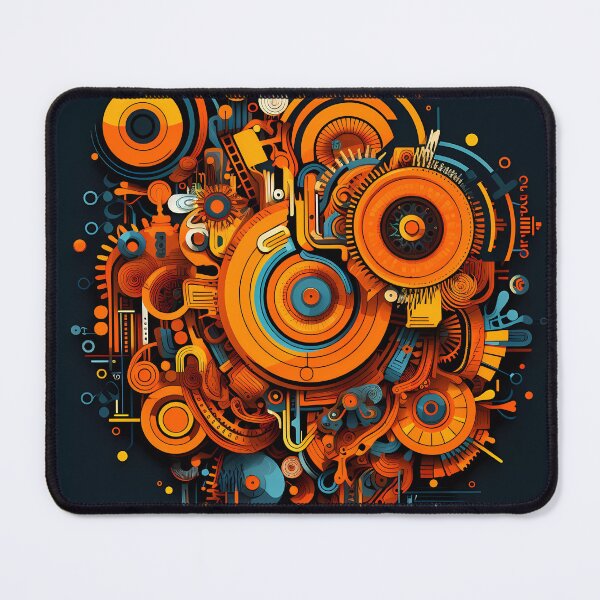 Item preview, “Elaborate Design of Orange Gears” designed and sold by Art-Vortex-fr.