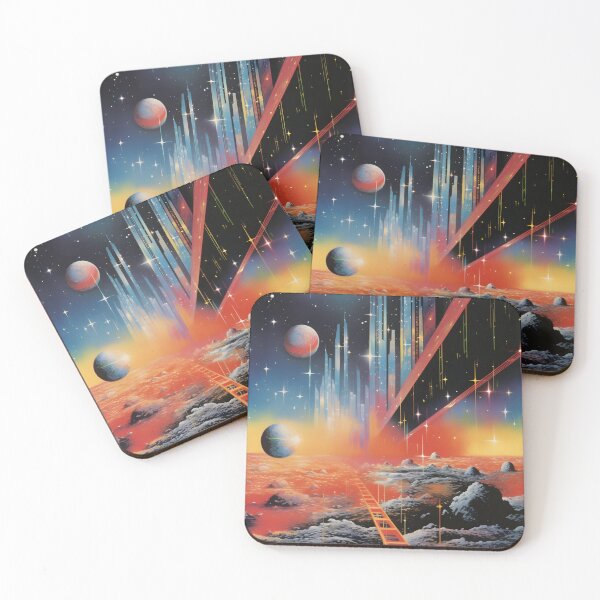 Item preview, Extraterrestrial Landscape of Abstract Uncharted Planet Surface, Planets and Shining Stars designed and sold by Je-we.