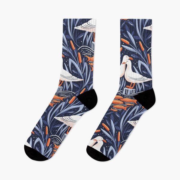 Item preview, dreamy pair of seagulls in the lake - collection "Lake life" designed and sold by RenattaZare.