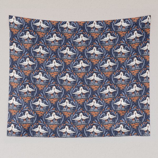 Item preview, dreamy pair of seagulls in the lake - collection "Lake life" designed and sold by RenattaZare.